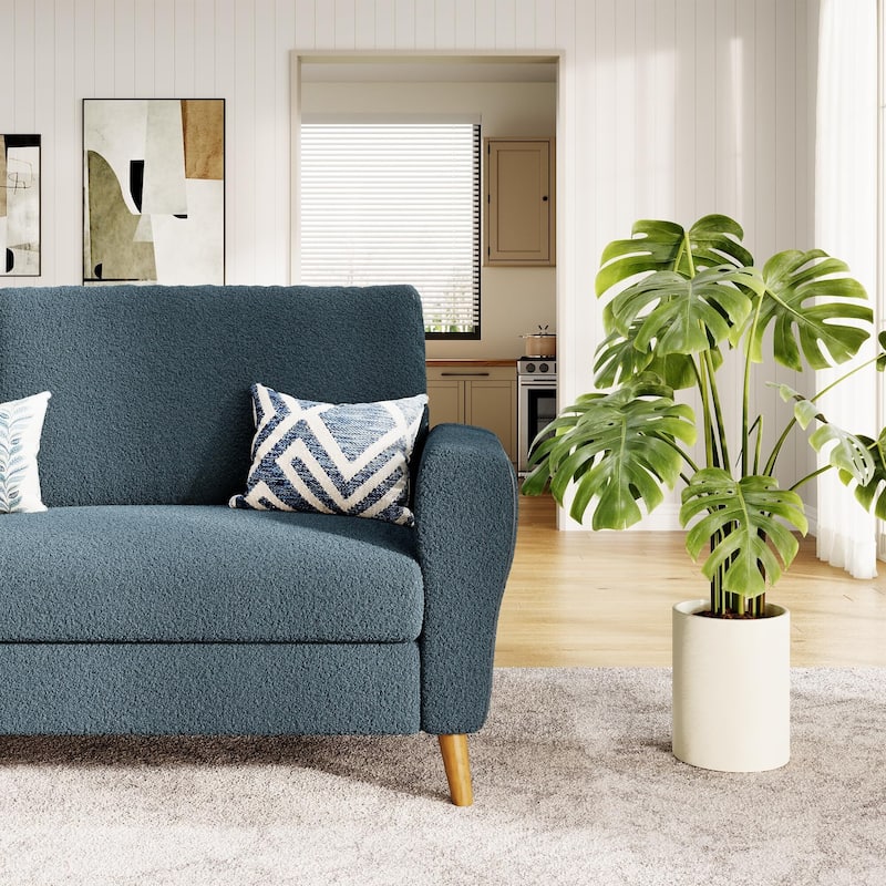 84 inch Sofa Couch, Comfy Loveseat Sofa for Small Spaces, 3 Seater Couch with Deep Seats, Wide Armrests