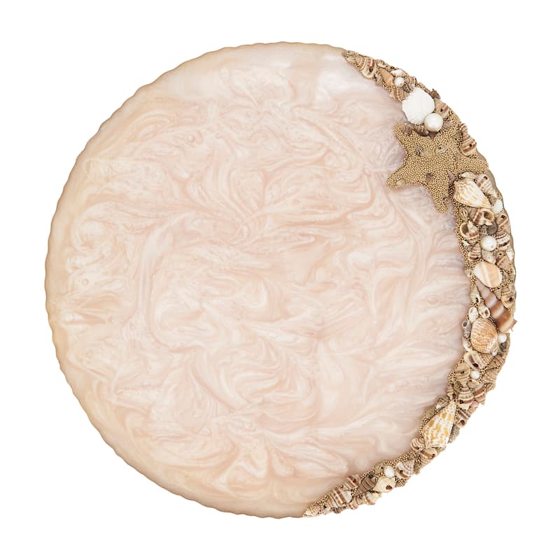 Resin Enchanted Seashell Placemat (Set of 4) - Ivory - 14"x14" - Set of 4
