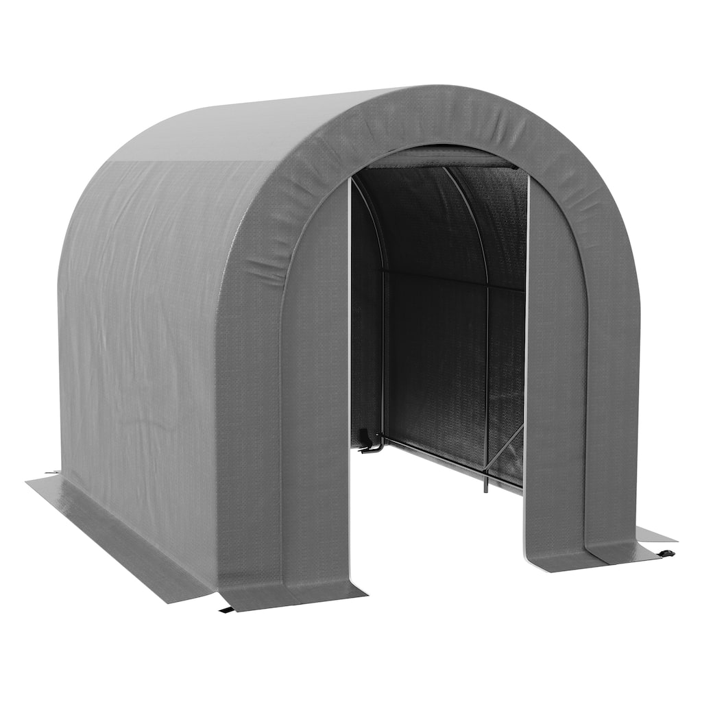 6'x 8'Garden Storage Tent, Heavy Duty Outdoor Shed, Waterproof Portable Shed Storage Shelter with Galvanized Metal Frame