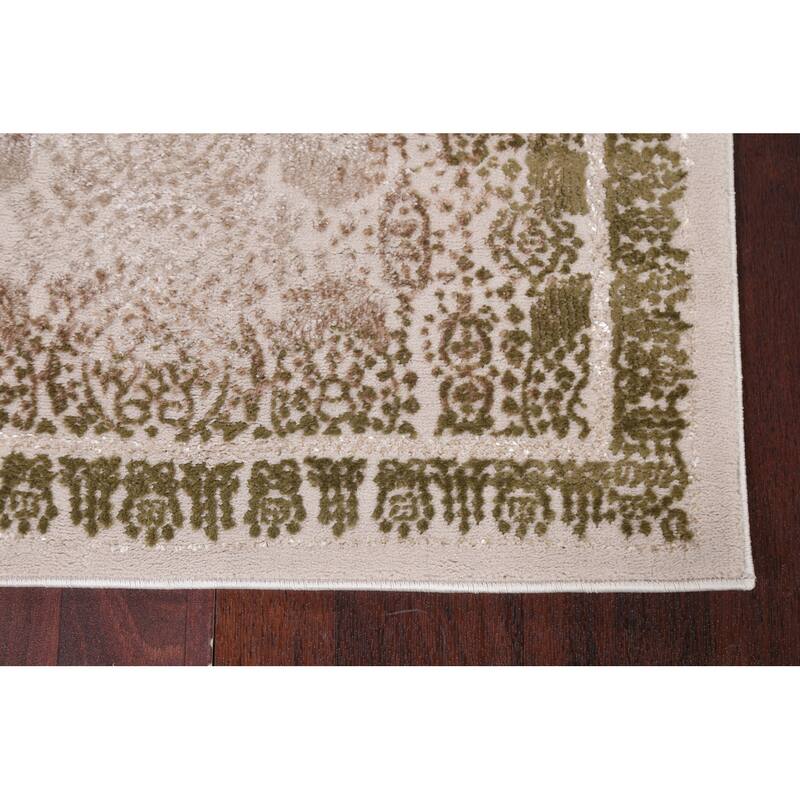 Turkish Geometric Damask Transitional Oriental Rug Home Decor Carpet