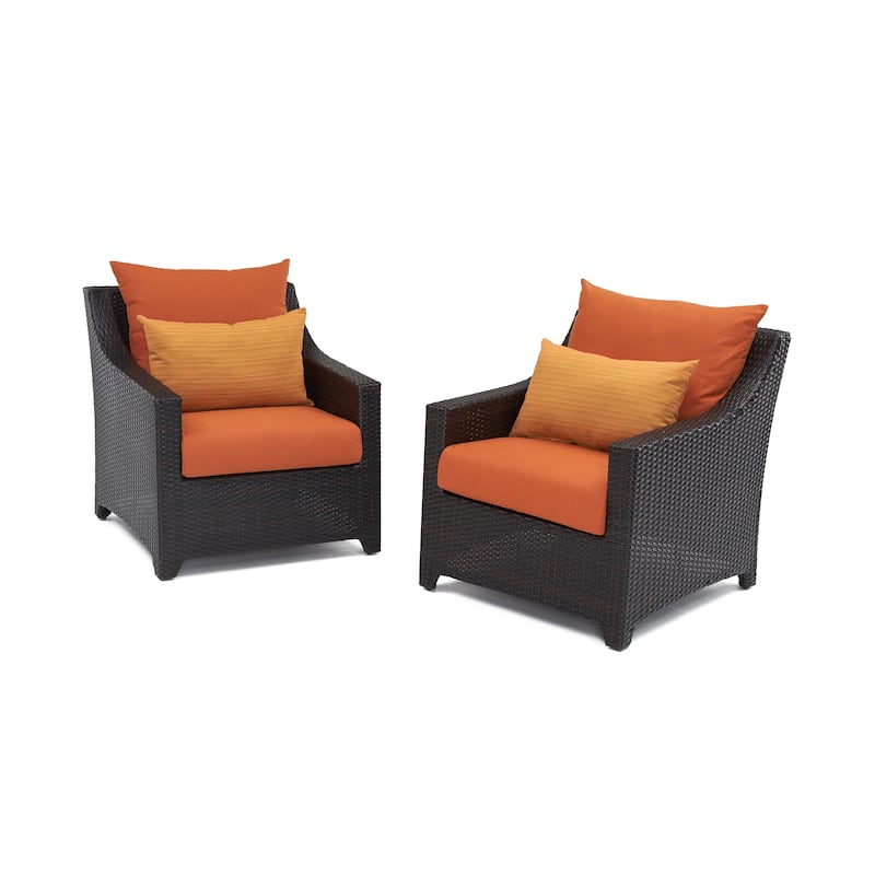 Deco 6 Piece Sunbrella Outdoor Patio Love and Club Seating Set