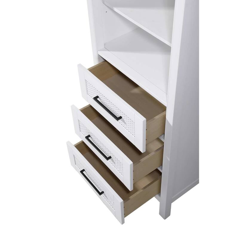 Winslow 16-28 Inch Open Shelving Bath Storage Cabinet