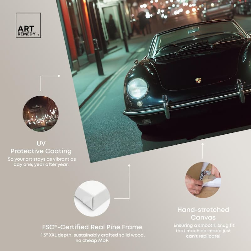 Night Roadster Canvas by Art Remedy, Gallery Wrapped