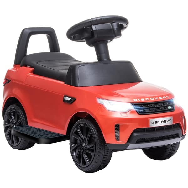 slide 2 of 8, 6V Kids Ride-On Push Car Licensed by Land Rover, Battery-Powered Car Red