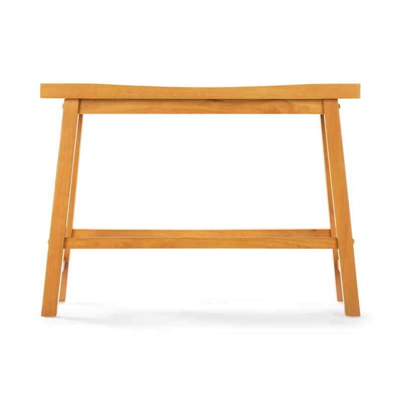Sonoma Wood Saddle Dining Bench