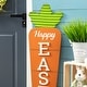 preview thumbnail 2 of 12, Glitzhome 42"H Easter Wooden Metal Carrot Bunny Porch Sign Spring Gifts