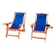 Option Walnut Frame Blue Cushion