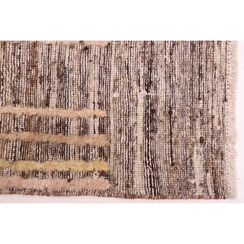 ECARPETGALLERY Hand-knotted Pak Finest Marrakesh Dark Brown Wool Rug - 8'10 x 12'1