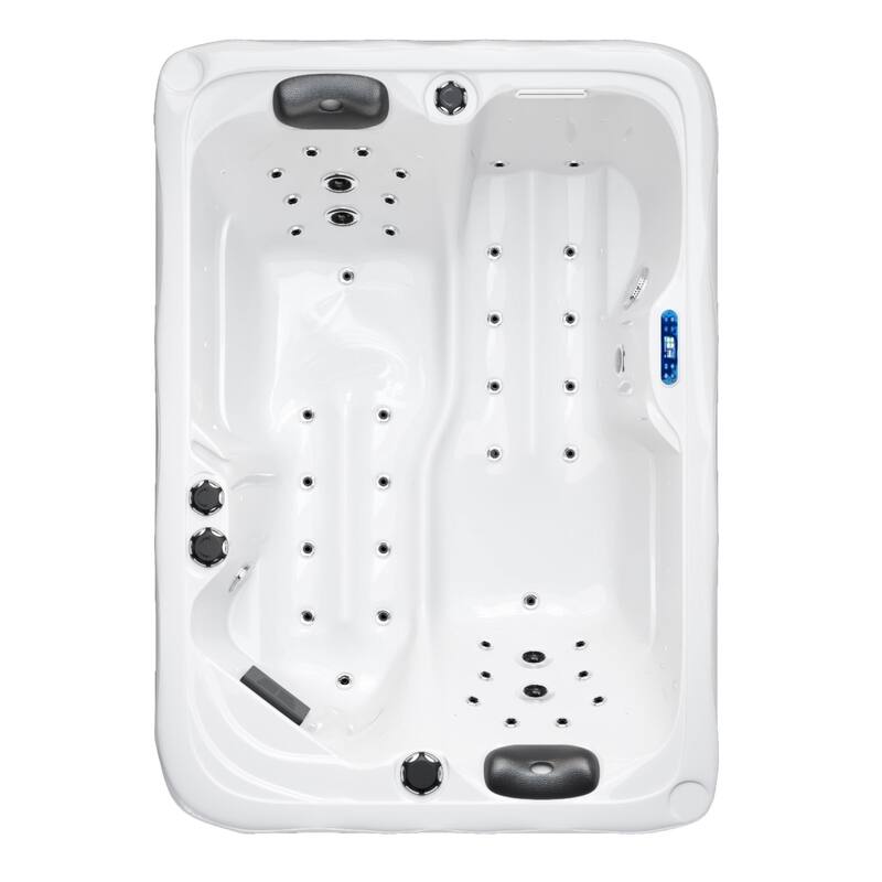 Patiowell 4-Person 41 Jets Hot Tub with Digital Control System-The Fresh Water System and LED Lighting-Intelligent