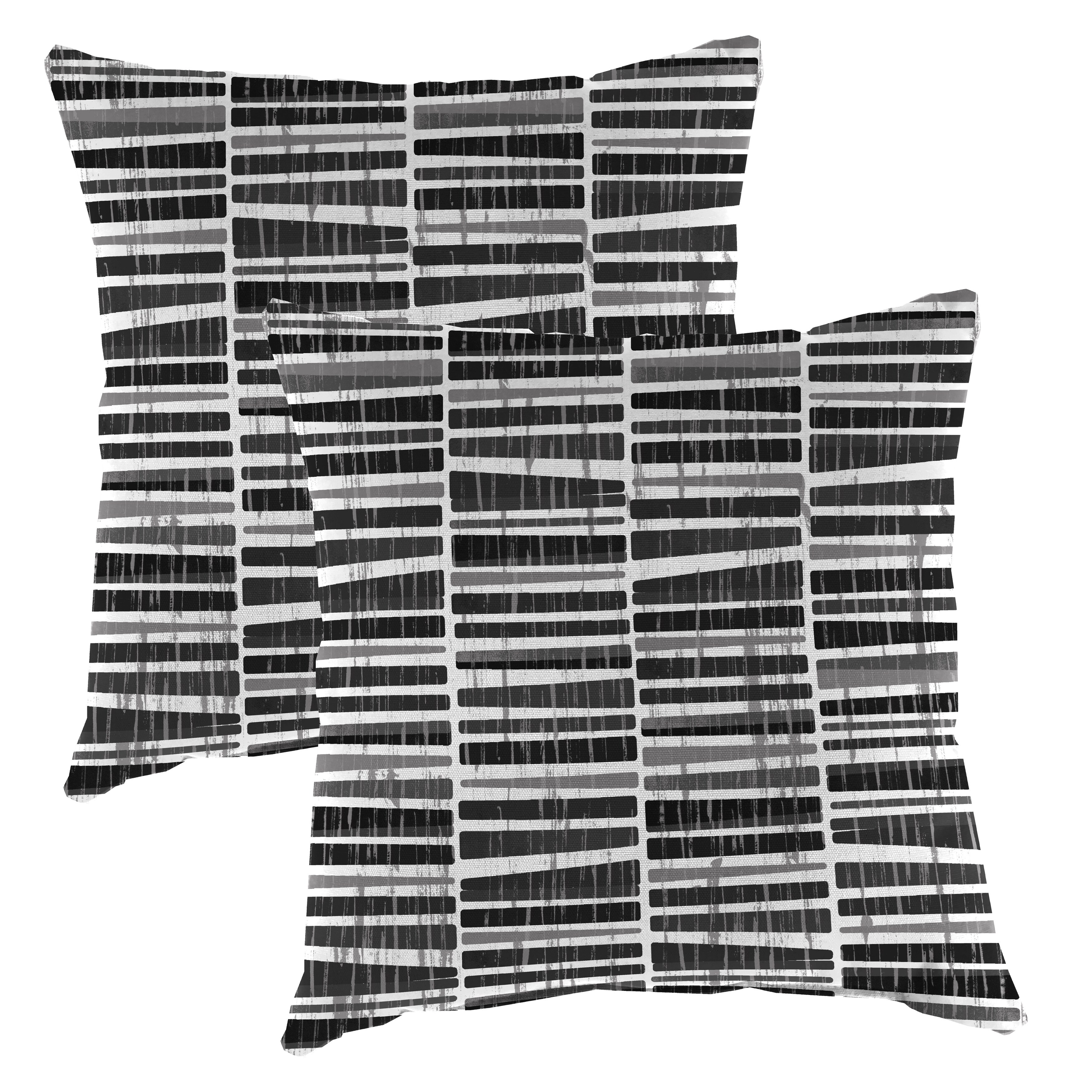 16" x 16" Square Knife Edge Outdoor Throw Pillows (2-Pack) - 16'' L x 16'' W x 4'' H