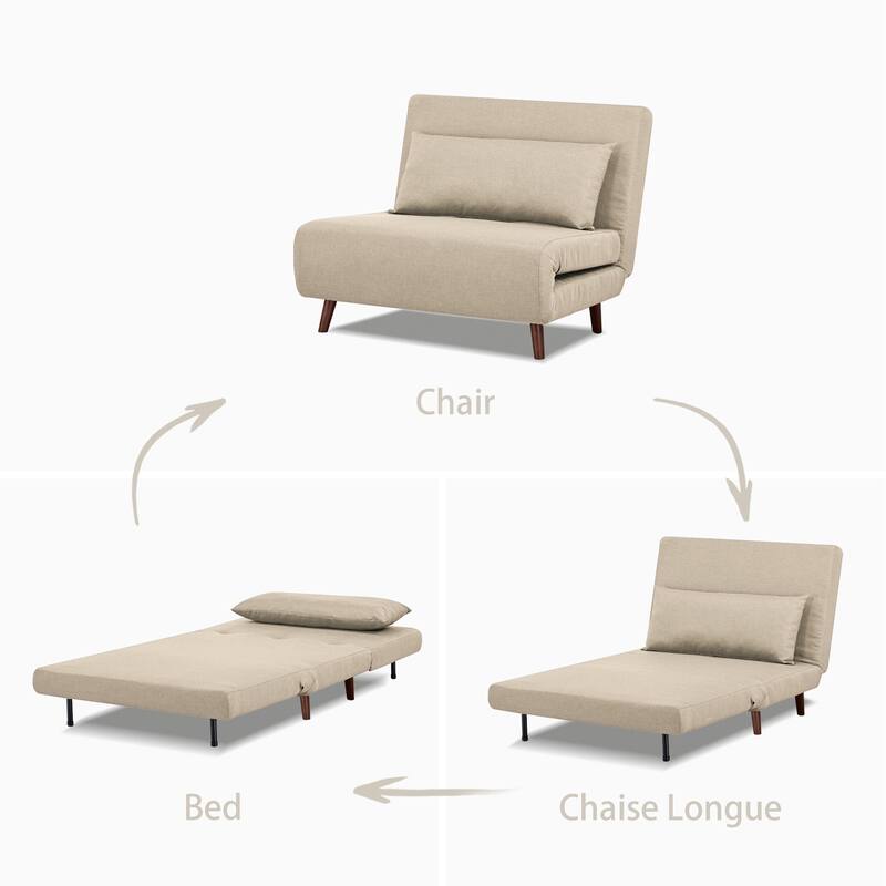 Artdeco Home - Tustin Upholstered Convertible Lounge/ Sleeper Chair