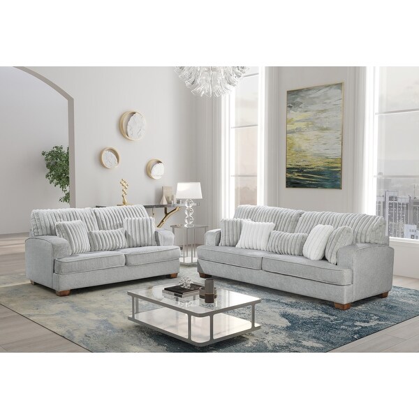 Light grey tufted sofa sale