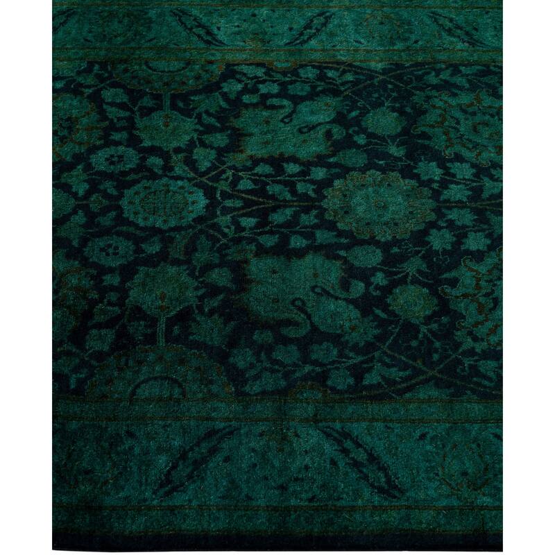 Overdyed One-of-a-Kind Hand-Knotted Area Rug - Black - 3' 1" x 8' 3"