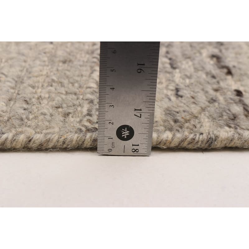 ECARPETGALLERY Hand-knotted Tangier Taupe Wool Rug - 5'3 x 7'7