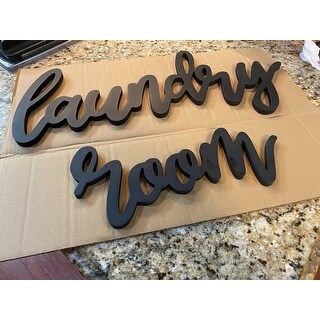 The Gray Barn Wood Laundry Room Script Wall Decor