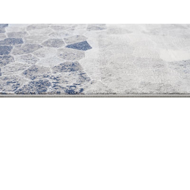 HomeRoots Cobblestone Contemporary Square Area Rug