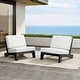 preview thumbnail 79 of 136, Outdoor Teak Wood Waterproof Armless Chair Loveseat with Cushions