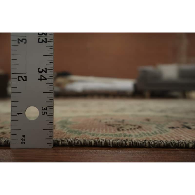 Hand Knotted Oriental 100% Wool Carpet Transitional Floral Beige & Ivories Anatolian Area Rug - 9' 2'' X 5' 3''