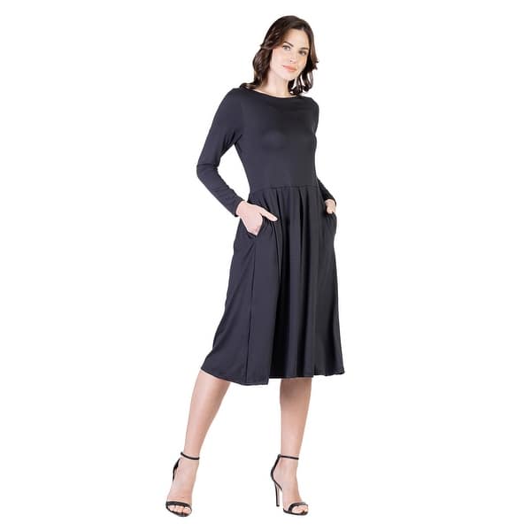 slim fit dress slacks Katie Fit Flare Dress