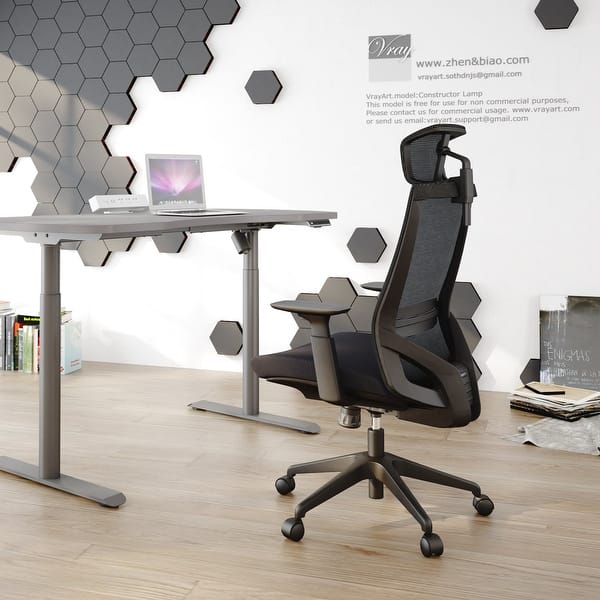 Ergonomic Office Back Mesh Chair With Adjustable Armrests Overstock 30984493