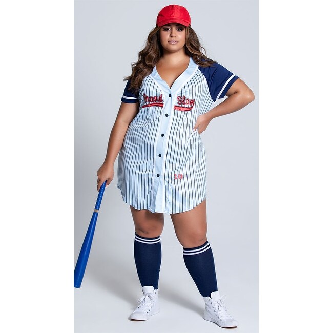 Shop Plus Size Grand Slam Costume Women Baseball Costume As Shown Overstock 27736678