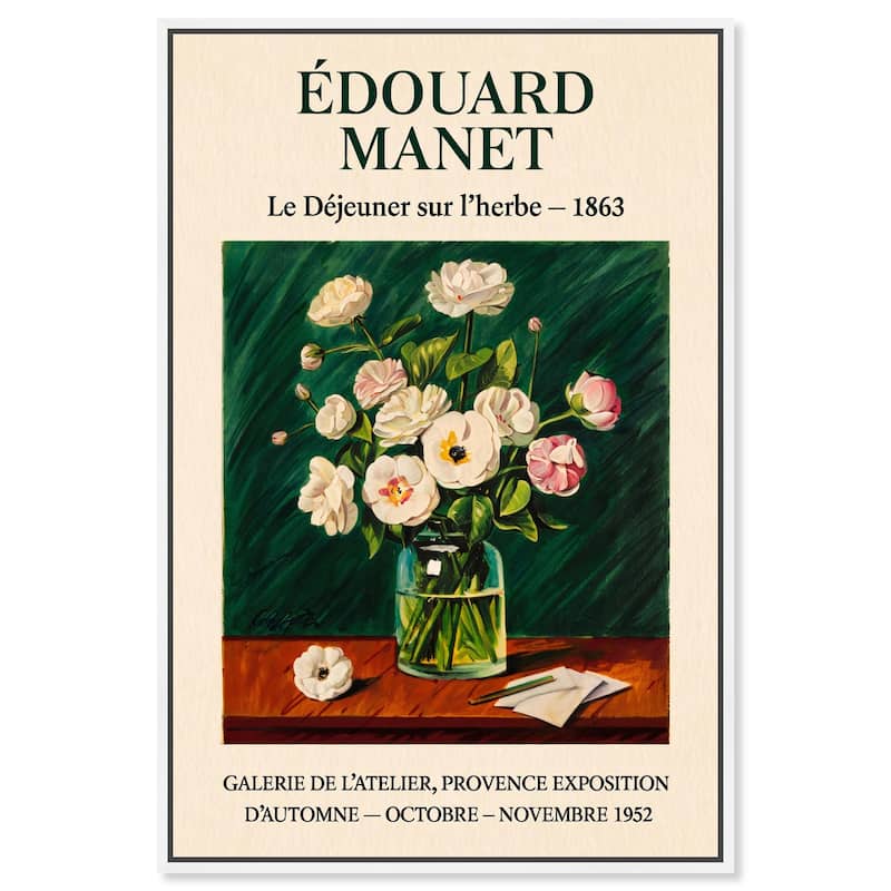Manet's Floral Canvas by Art Remedy - White - 30" x 45"