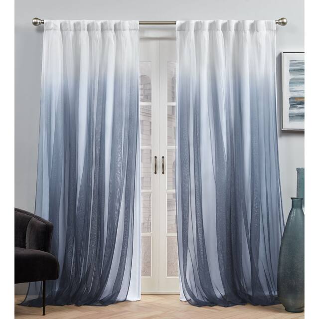 ATI Home Crescendo Lined Blackout Hidden Tab Curtain Panel Pair - 54x96 - Indigo