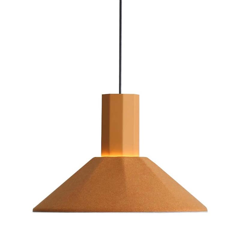 Golden Lighting 3133-P13 Faroe 14" Wide Pendant - Earth Yellow / Grey