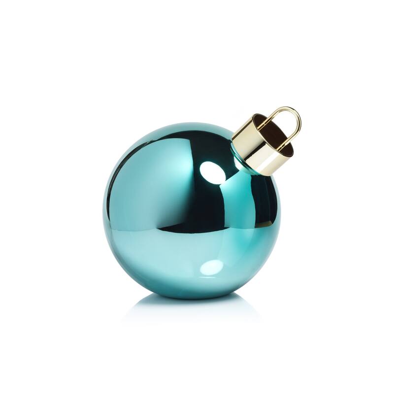 LED Oversized 11.75" Blue Glass Ball Ornament - 11.75