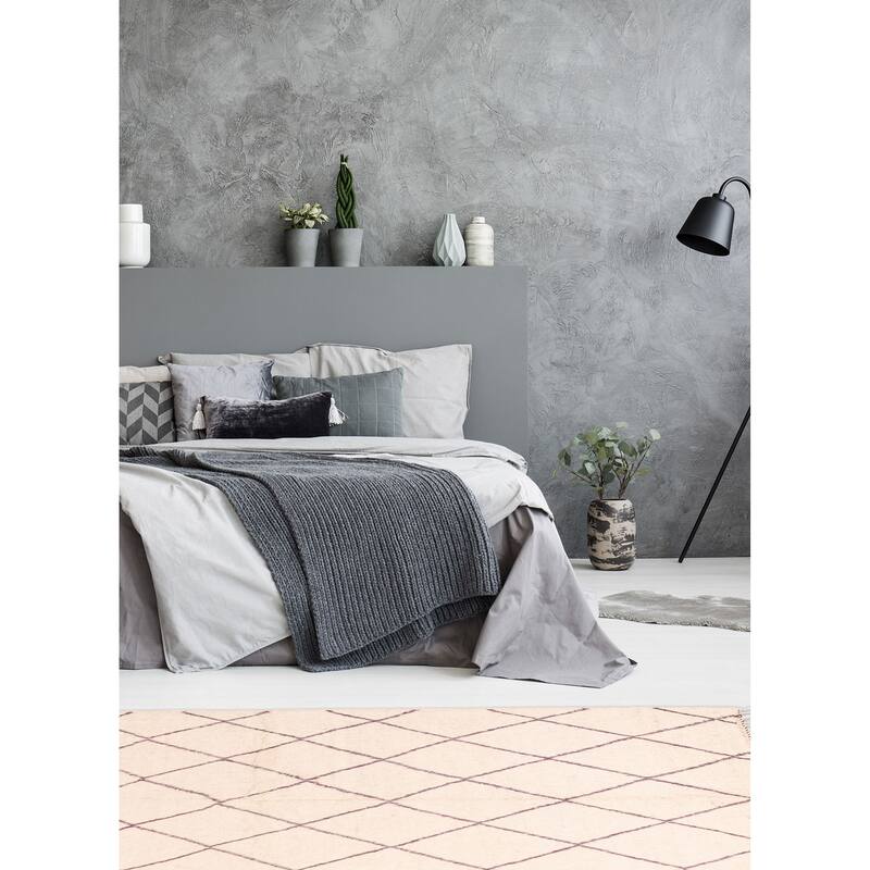 ECARPETGALLERY Hand-knotted Pak Finest Marrakesh Cream Wool Rug - 4'11 x 6'6