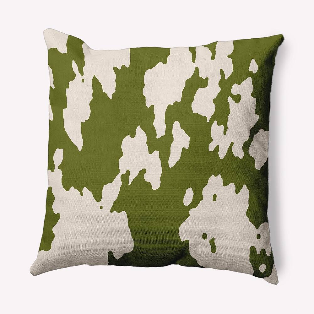 Moo Print Indoor/Outdoor Throw Pillow