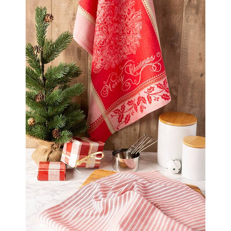 DII Assorted Christmas Printed Dishtowel