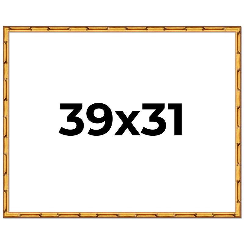 39x31 Frame Gold Bamboo Picture Frame - Complete Modern Photo Frame