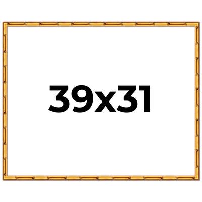39x31 Frame Gold Bamboo Picture Frame - Complete Modern Photo Frame