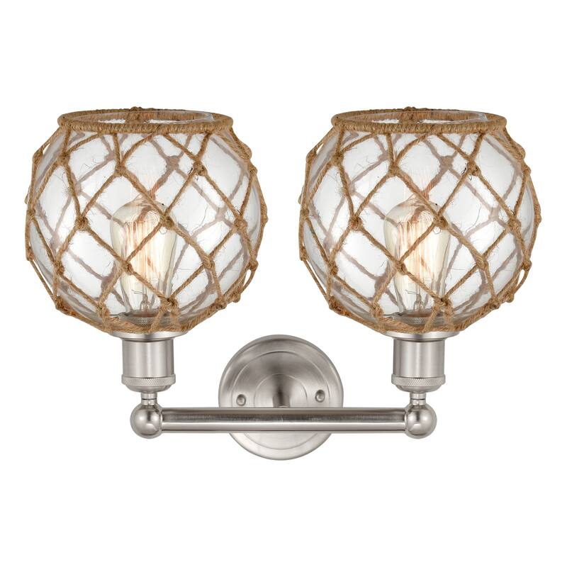 Innovations Lighting Endless Possibilities Edison - Farmhouse Rope - 2 Light 17" Bath Vanity Light