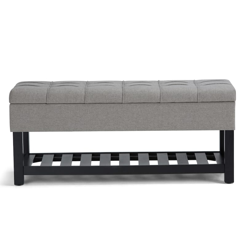 WYNDENHALL Wyatt 44 inch Wide Transitional Rectangle Ottoman Bench - 43"x 17"x 18.5"