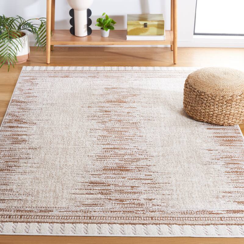 SAFAVIEH Alamo Manja Rustic Rug - 4' x 6' - Taupe/Ivory