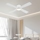 preview thumbnail 10 of 32, MLiAN 48" DC Flush Mount Ceiling Fan with Light Kit and Remote Control White