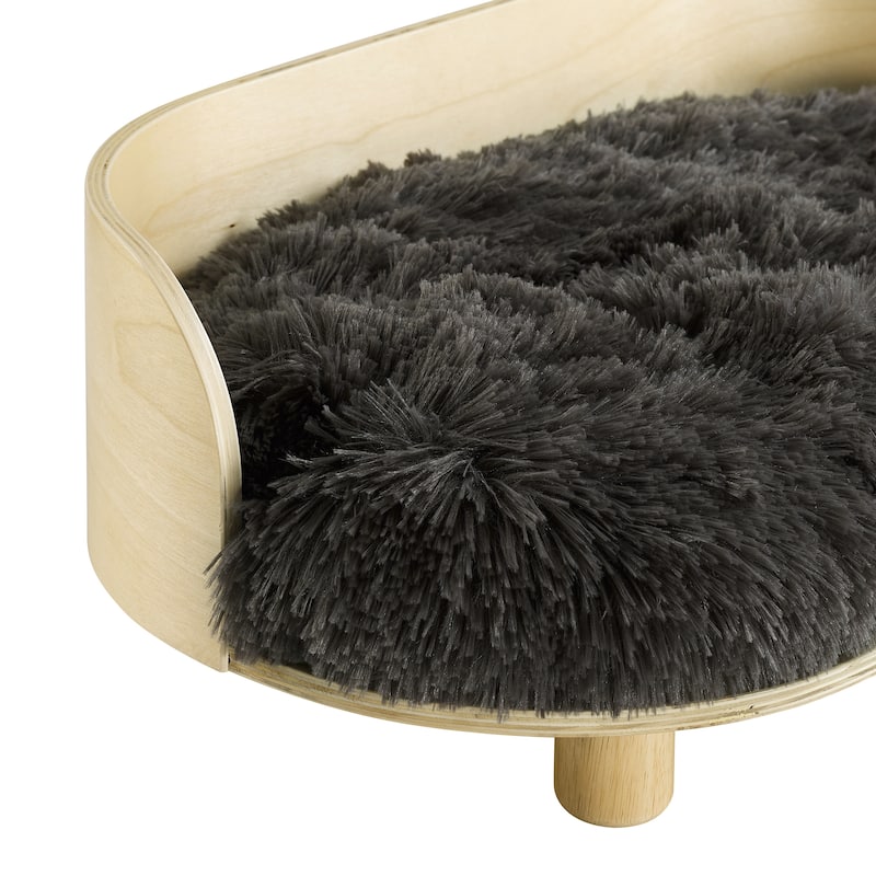 Sam's Pets Kuai Dog Bed Bent Wood Medium dark Brown