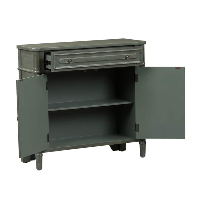 Madison Park Gray 1-Drawer 2-Door Accent Cabinet