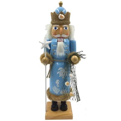 14.5" Coastal King Christmas Nutcracker
