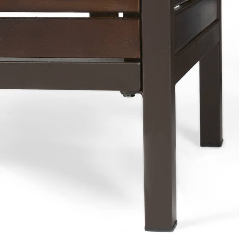 Milos Outdoor Acacia Wood Bar Table by Christopher Knight Home - N/A