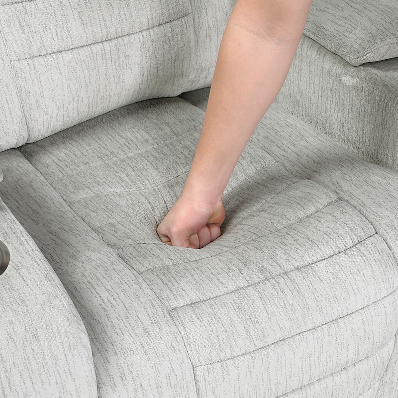 Coast 38.5" Microfiber Manual Recliner - Storage Arm, Cup Holder & LED