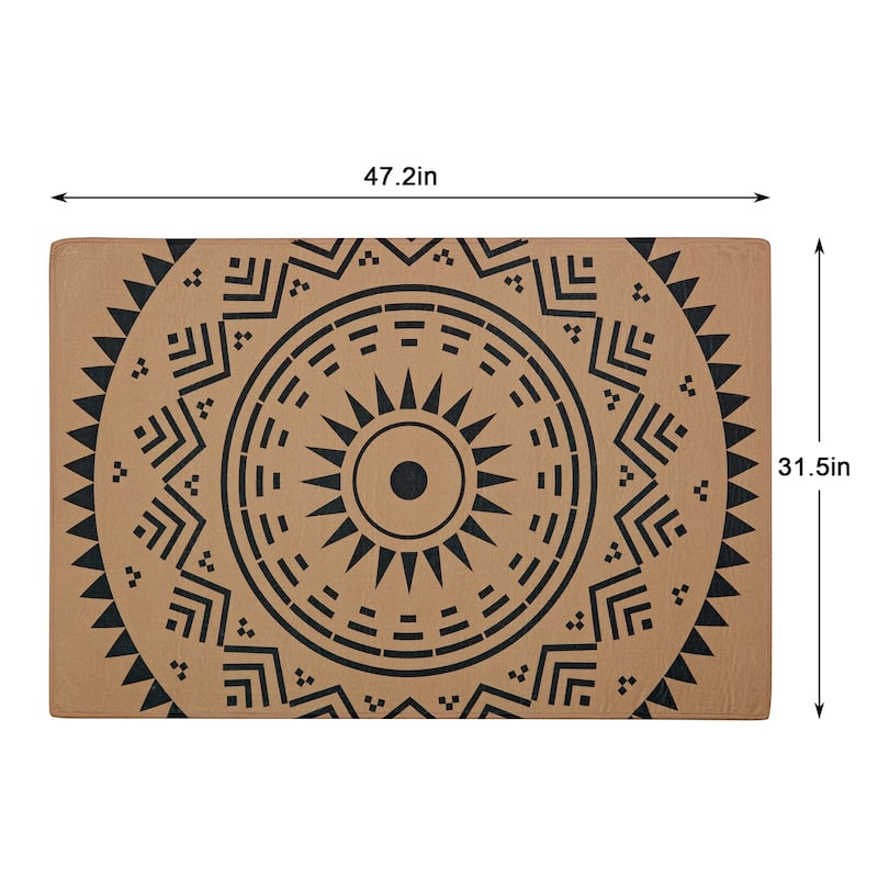 Javlergo Door Mat, Washable Indoor Outdoor Floor Doormat, 47.2" x 31.5"/28.7" x 16.9"
