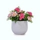 preview thumbnail 17 of 23, 4-Piece Ceramic Flowerpot Set, Modern Planters for Patio, Garden, or Windowsills