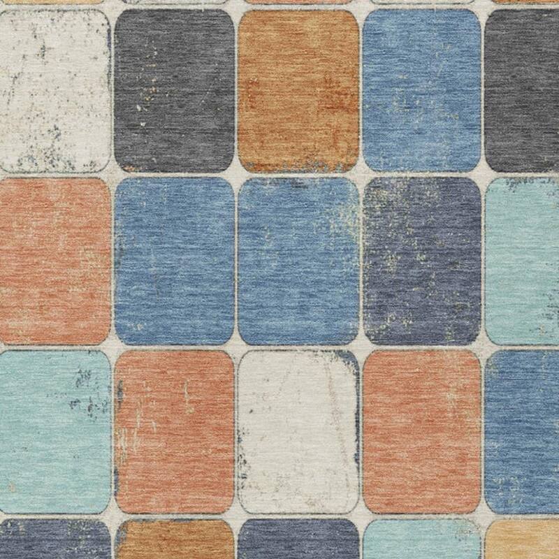 HomeRoots Geometric Transitional Rectangle Outdoor Rug