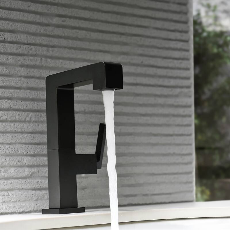 7.8"-11.8"H Solid Brass Single Handle Single Hole Bathroom Sink Faucet