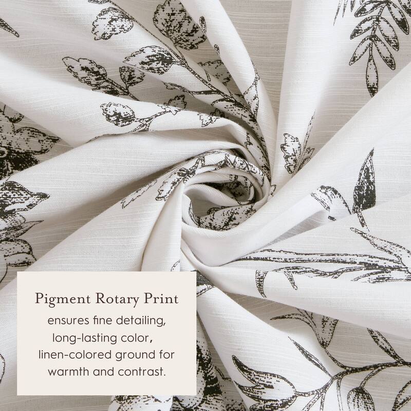 Laura Ashley Branch Toile Shower Curtain - Slub 160gsm