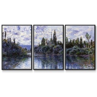 Arm of the Seine near Vetheuil, 1878 - Multi Piece Framed Canvas - Bed ...