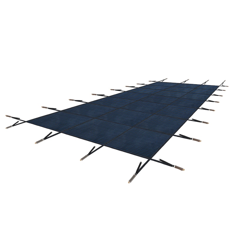 Swimming Pool Safety Cover, Fits 30x50ft Rectangular Swimming Pools, Triple Stitched High Strength Mesh PP Abrasion Resistant